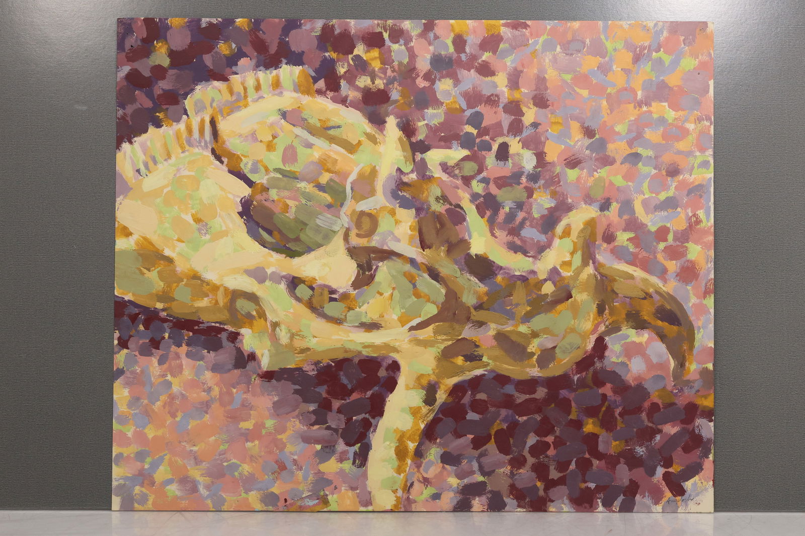 Robert Angeloch 1922-2011, Oil Painting on Board, Signed, Pontilism (1 of 13)