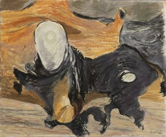 Robert Angeloch 1922-2011, Oil Painting on Board, Signed, Dated 1966, Driftwood
