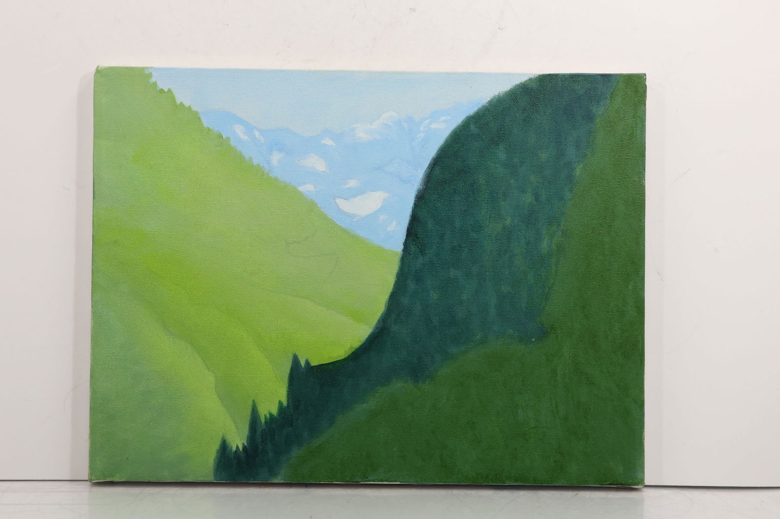 ROBERT ANGELOCH 1922-2011 Woodstock NY - ABOVE The SOCA RIVER, SLOVENIA  1997 Oil on Board Painting (1 of 11)