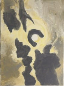 ROBERT ANGELOCH 1922-2011 Woodstock NY - MOONLIT CLOUDS Oil on Canvas Painting. Signed on Front