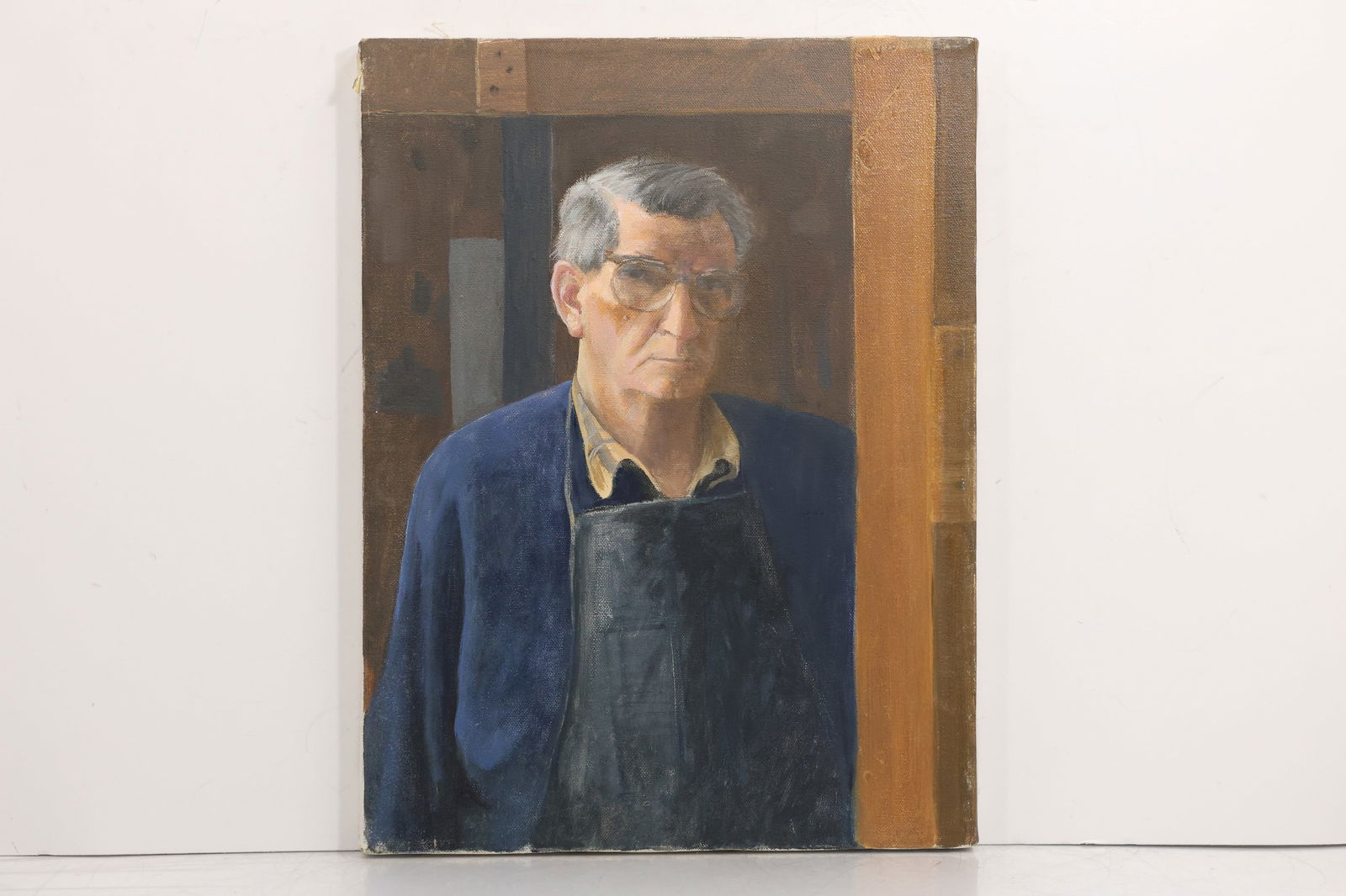 ROBERT ANGELOCH 1922-2011 Woodstock NY - SELF PORTRAIT Oil on Canvas Painting. Signed on verso (1 of 14)