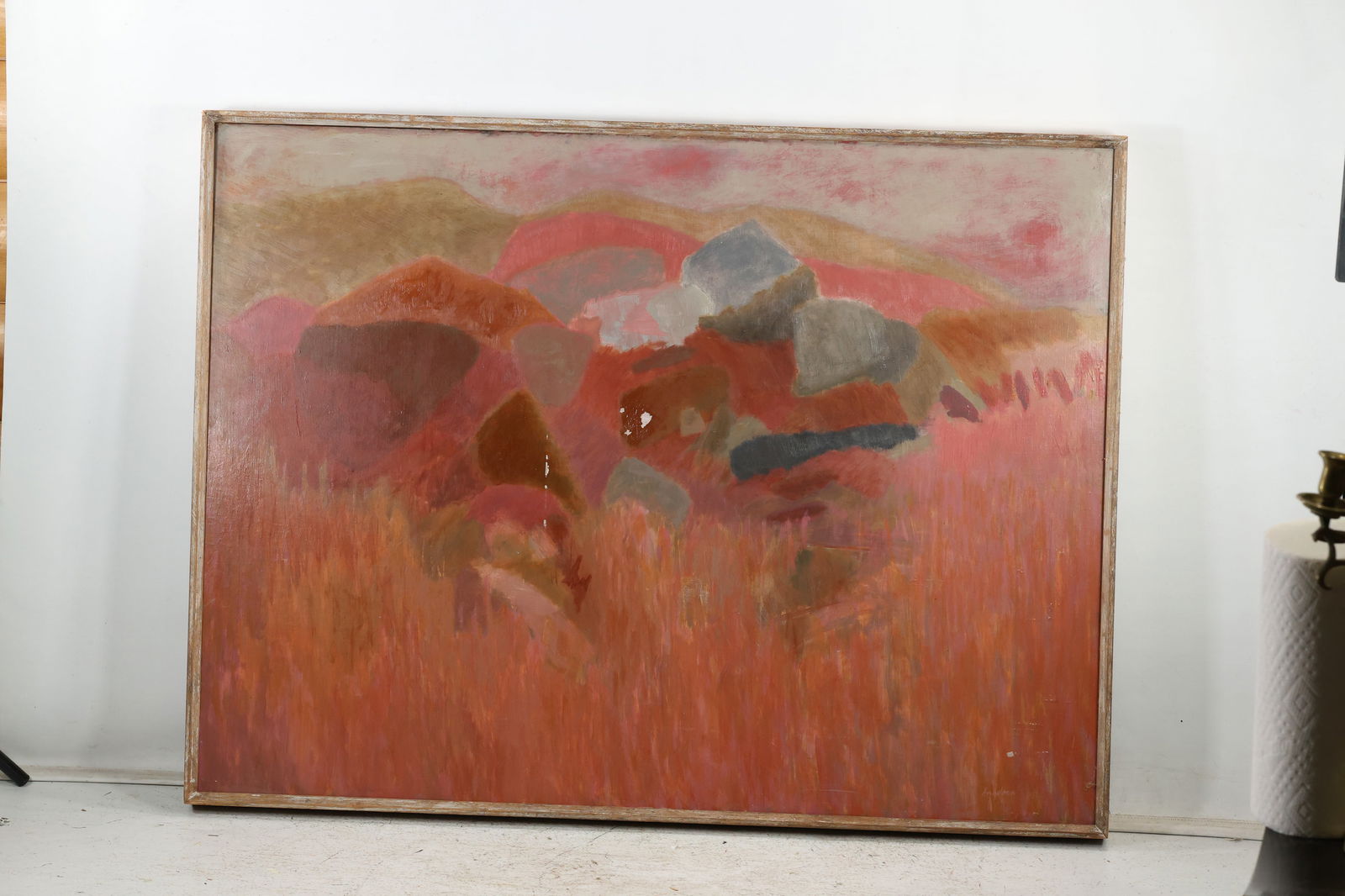 ROBERT ANGELOCH 1922-2011, Large Oil on Board Painting, Signed, "Woodstock NY" Landscape (1 of 14)