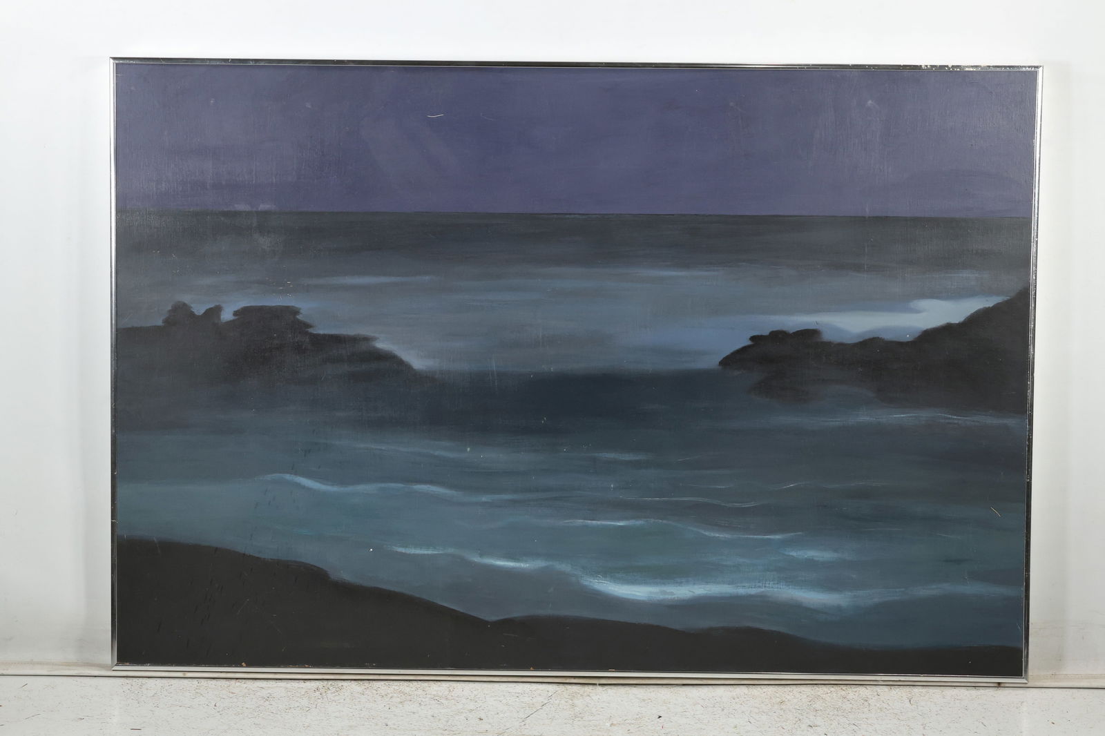 ROBERT ANGELOCH 1922-2011, Large Oil on Board Painting, Signed, Dated 1994/97"Cove At Night" (1 of 13)