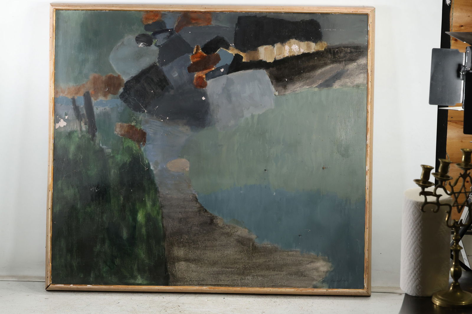 ROBERT ANGELOCH 1922-2011, Large Oil on Board Painting, Signed, Seascape, Artist's Inventory (1 of 15)