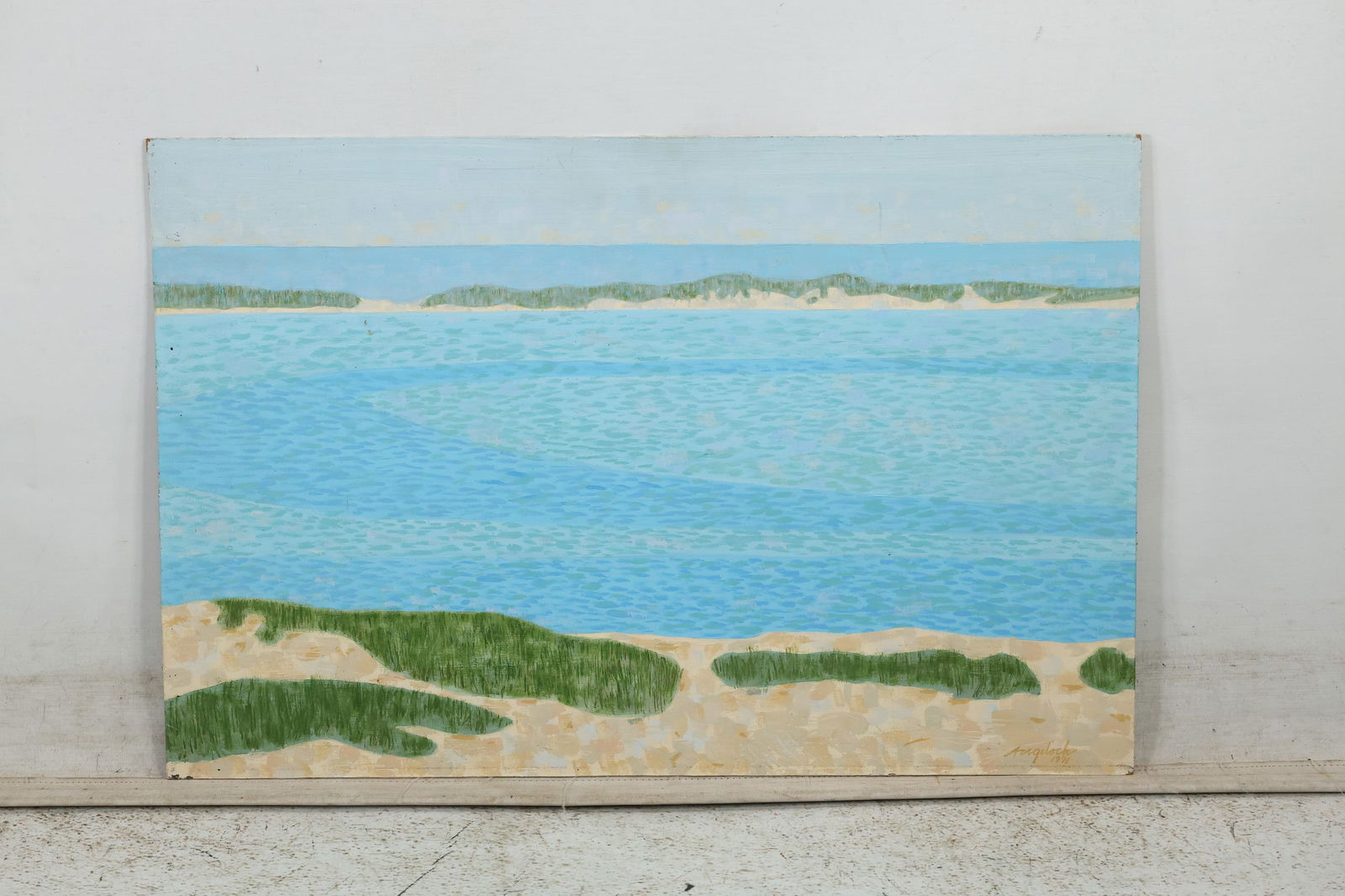 ROBERT ANGELOCH 1922-2011, Oil on Board Painting, Signed, Dated 1971, "MONOMOY" Seascape (1 of 16)