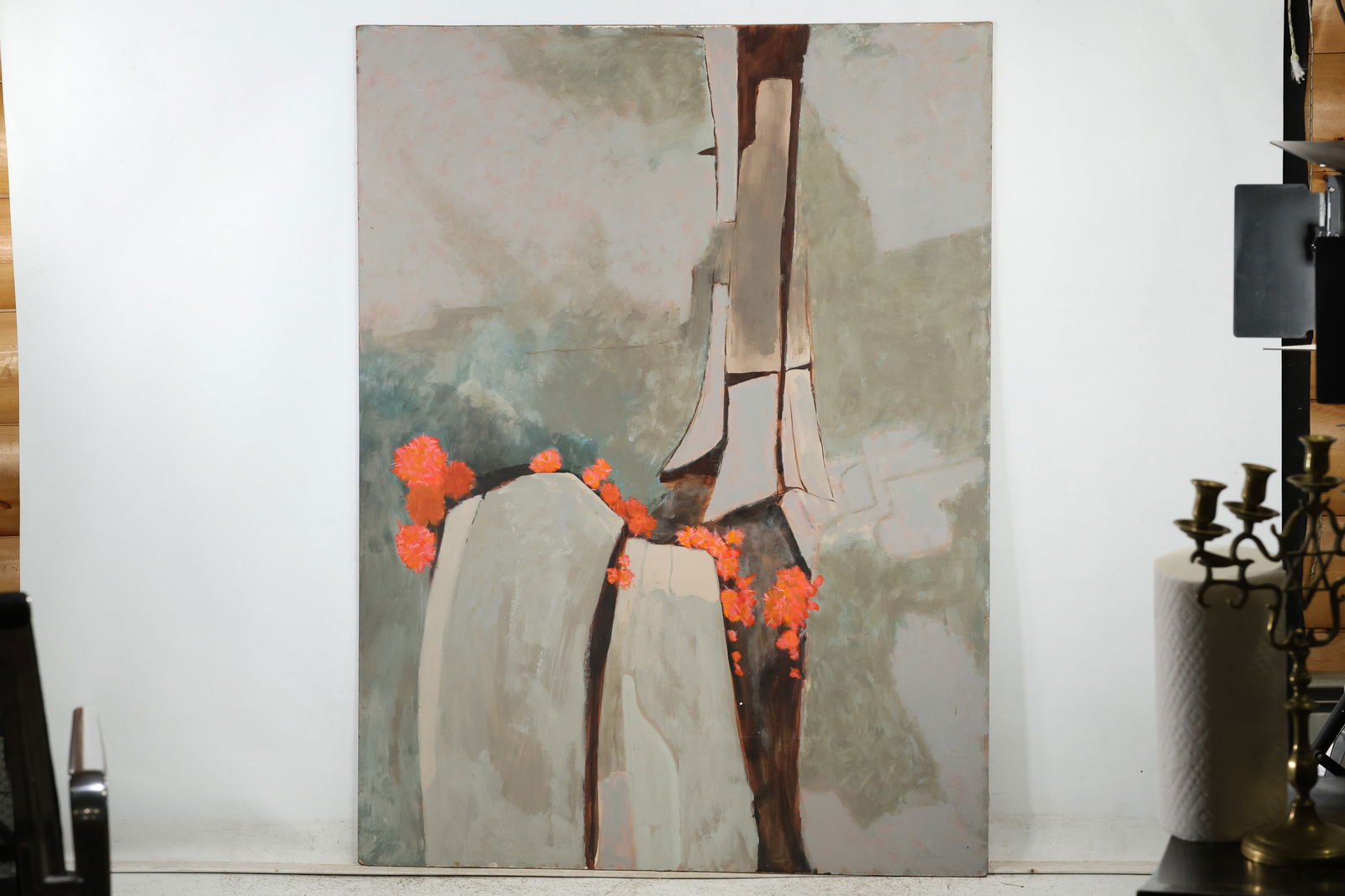 ROBERT ANGELOCH 1922-2011, Large Oil on Board Painting, Signed, Hidden Wild Flowers (1 of 20)