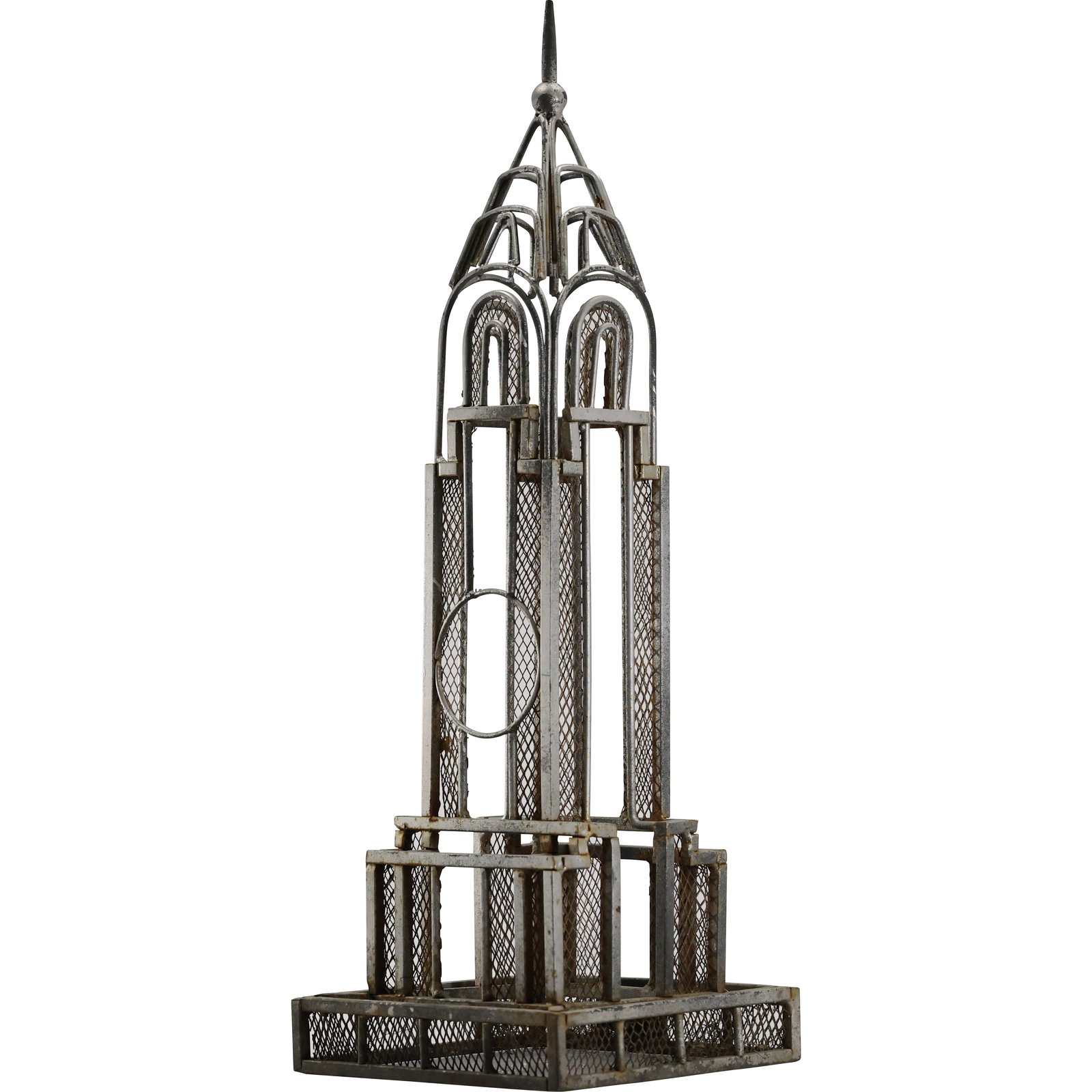 Metal Empire State Building Sculpture Frame for a Clock 18.5 in. height (1 of 18)