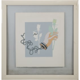 John P Martinian, Signed and Numbered Lithograph #40/50 "Happy Anniversary", Framed