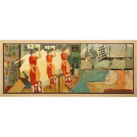 Marjolyn Van Der Hart, Mixed Media Collage, "There's No Place Like Home", Info on Verso