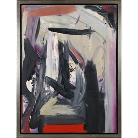 Tom Newton, 21st C. Artist, ABSTRACT Oil on Board Painting 30 in. x 40 in. image
