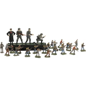 Estate Collection of Assorted Vintage Leaded Soldiers and Infantry Figures, Various Sizes