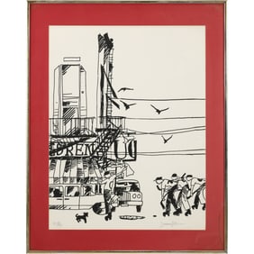 Vytautas Kazimieras Jonynas, a Lithuanian artist, Lithograph #27/31 , Signed, framed
