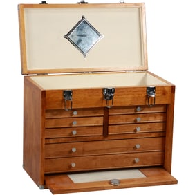 Machinist Toolbox Chest, 8 Drawers with Front Cover - Clean 16 in. x 10.5 in. x 20 in.