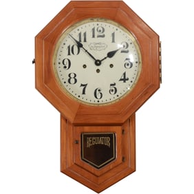 New England Clock "Regulator" Wall Clock 23 in. x 15 in.