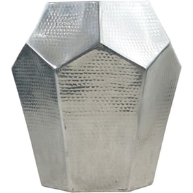 Aidan Hammered Aluminum Hexagon Floor Vase / Umbrella Holder 20 in. height x 18 in. wide