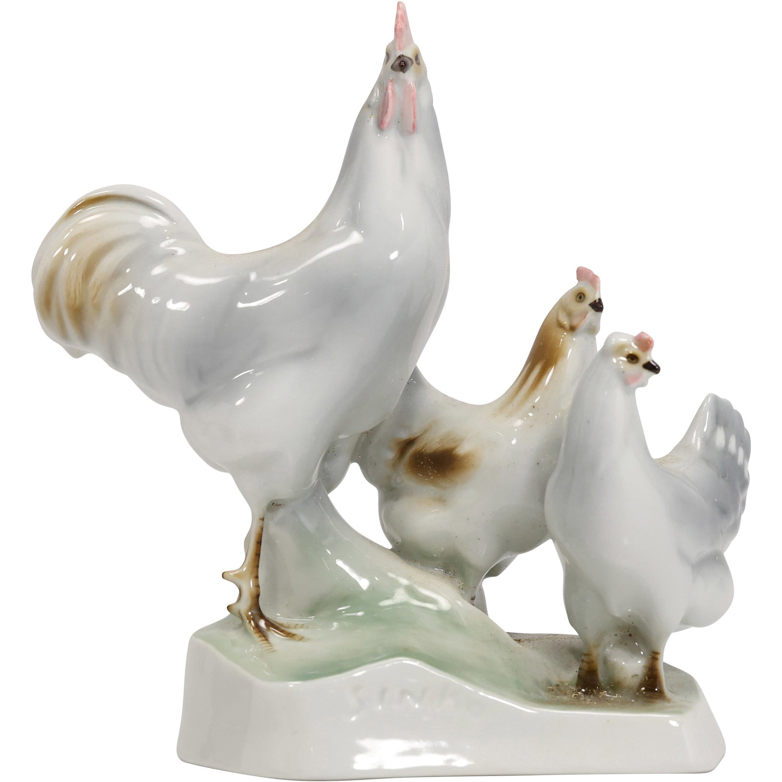 Zsolnay Hungary Fine Porcelain Grouping Rooster and Hens 7.25 in. x 7 in. (1 of 17)