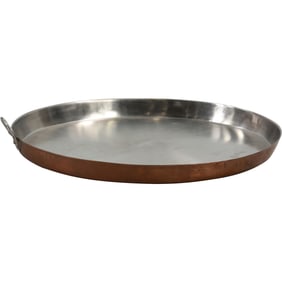 Legion Utensils Scavullo Copper & Stainless Oval Au Gratin Pan - Vintage 1960's, 20.5 in. x 16.5 in.