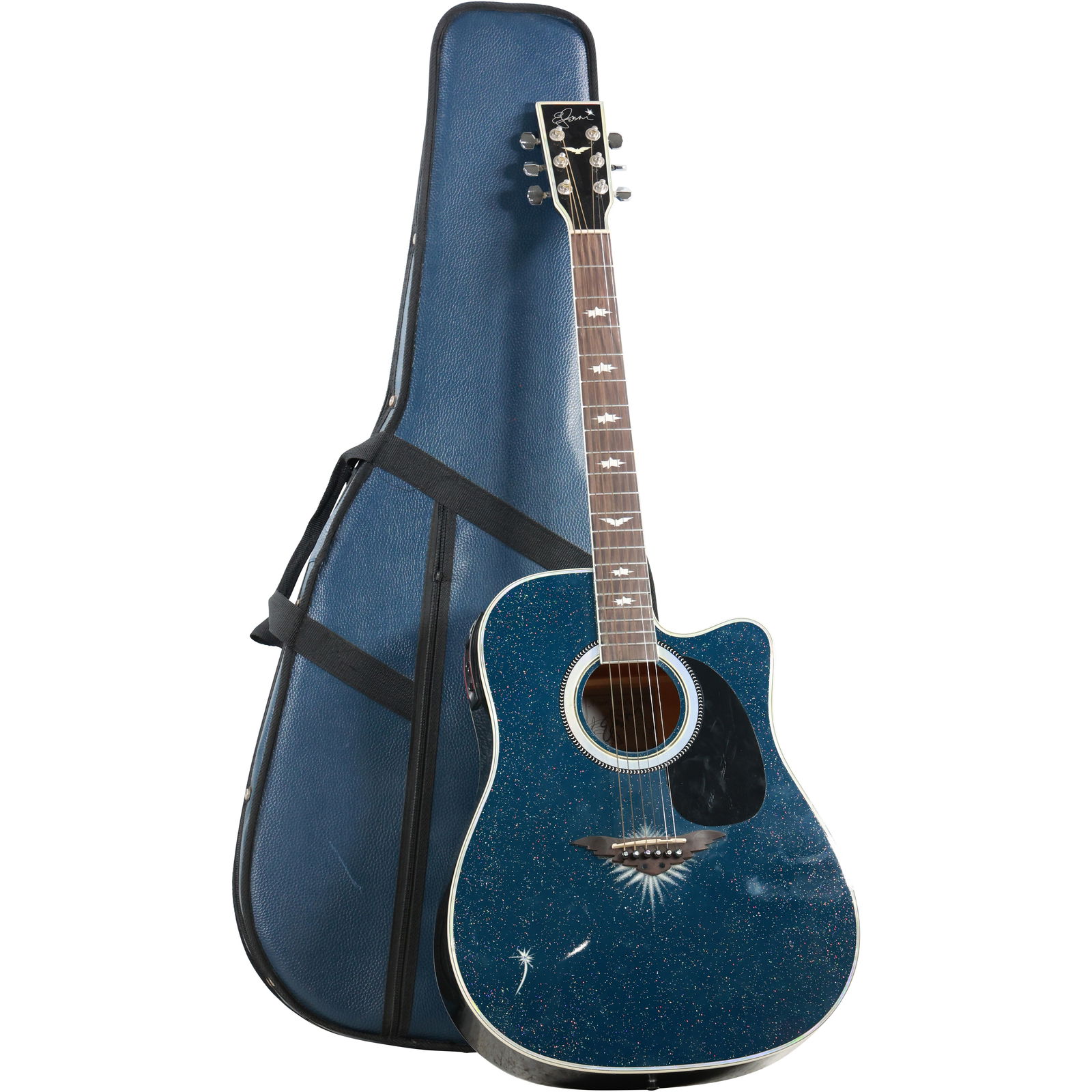 Esteban American Legacy Blue Starlight Fireworks Limited Edition Guitar Acoustic Electric with Case (1 of 20)