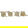 Set of 4 Venetian Art Glass "Leaves" Napkin Holders 2.5 in. x 3/5 in.