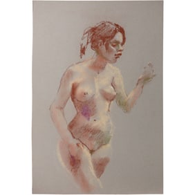 Harald Grote, American Artist, Quality Pastel Drawing of a Nude.