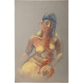 Harald Grote, American Artist, Quality Pastel Drawing of a Nude.