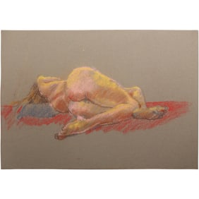 Harald Grote, American Artist, Quality Pastel Drawing of a Nude.