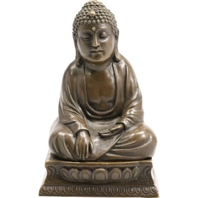 after Bergman Vienna Bronze Buddha Case Opens to Expose Nude Goddess, 6 inches height