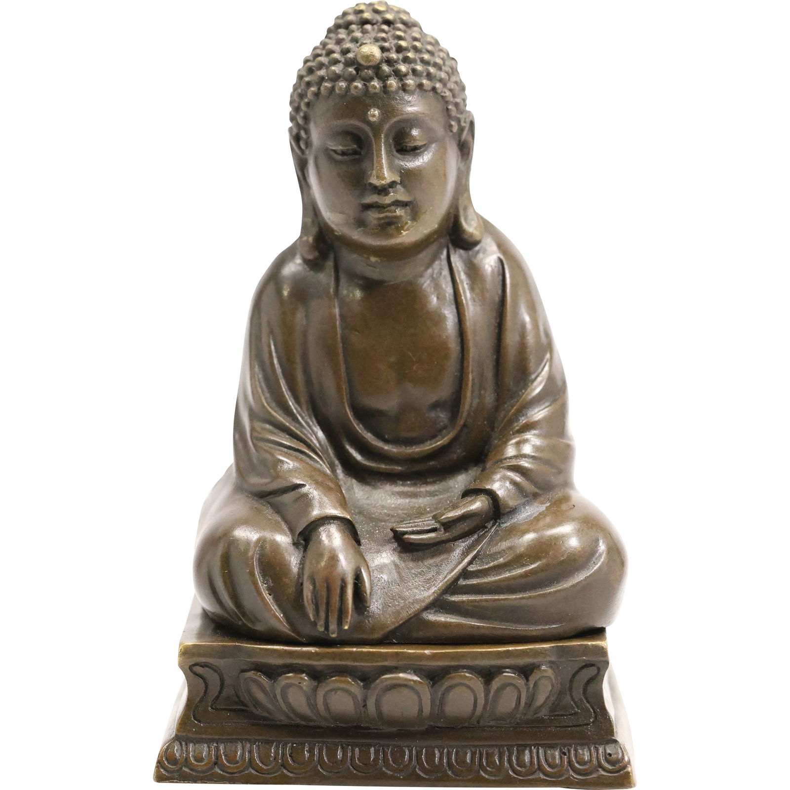 after Bergman Vienna Bronze Buddha Case Opens to Expose Nude Goddess, 6 inches height: after Bergman Vienna Bronze Buddha Case Opens to Expose Nude Goddess, 6 inches height. Bears Signature, Good Patina. size: 6h 3.5w S:C