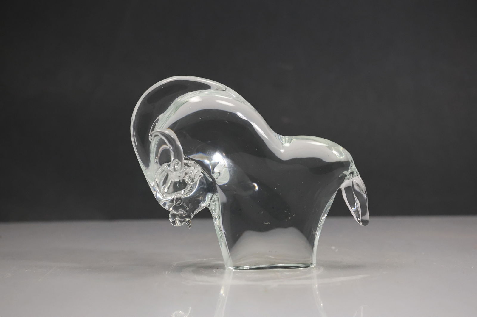 Signed Licio Zanetti Murano Art Glass Clear Crystal Wild Boar Sculpture 6.5 in. x 8 in.: Signed Licio Zanetti Murano Art Glass Clear Crystal Wild Boar Sculpture 6.5 in. x 8 in. size: 6.5h 8w S:C