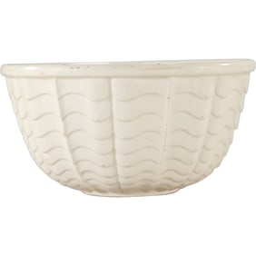 RRPCO Art Deco 'Wave' Pattern Stoneware Bowl. 8.25 inches diameter