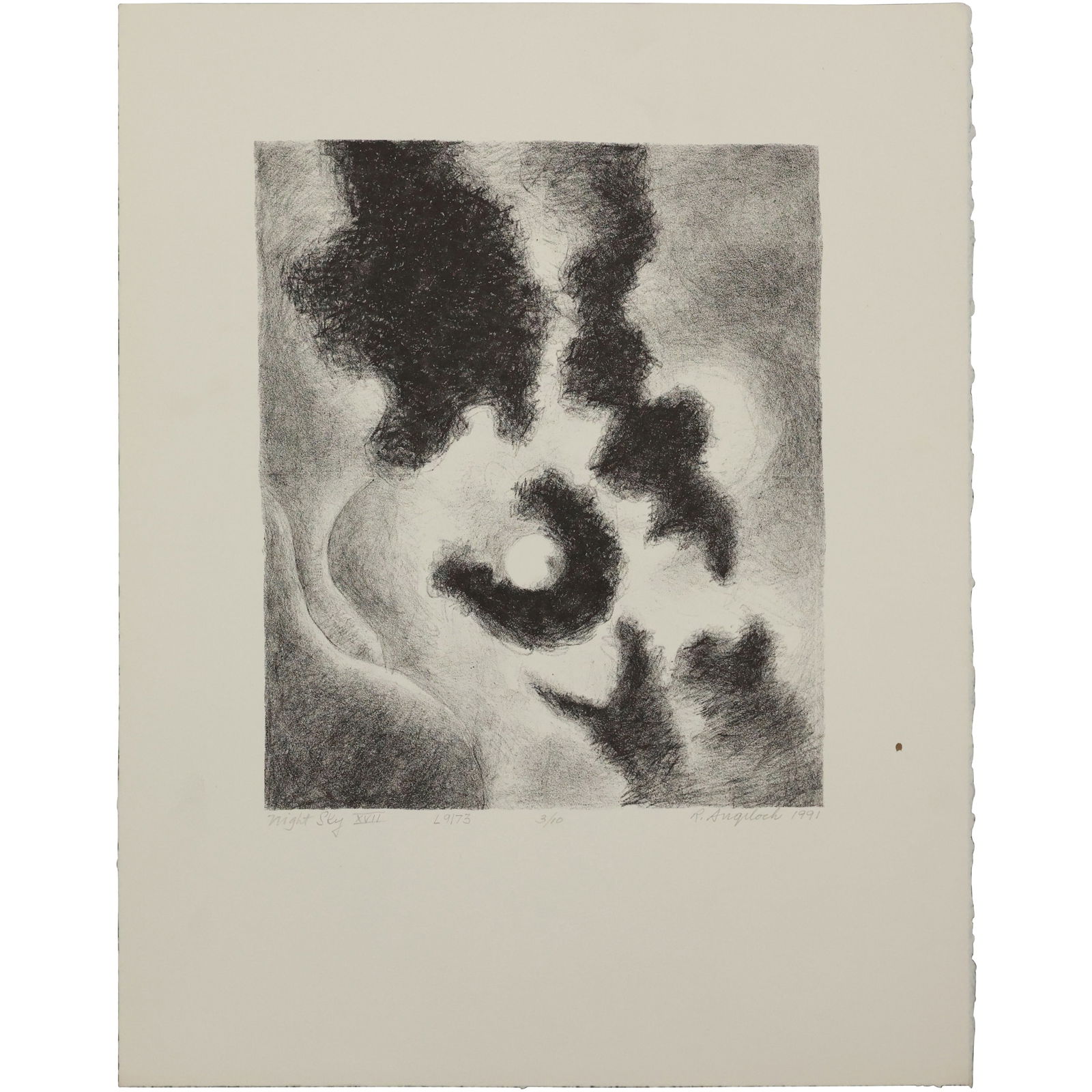 Robert Angeloch 1922-2011, Lithograph, "Night Sky XVII", #3/10, 1991,, L#9173 (1 of 15)