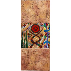 David Scherer (20th Century) Mixed Media ABSTRACT WALL HANGING PLAQUE ARTWORK