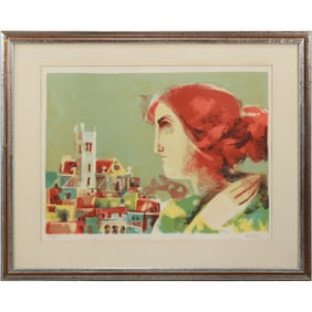 ALVAR, Signed and Numbered 253 / 275, Lithograph "Le Beffroi" / "The Belfry", Framed