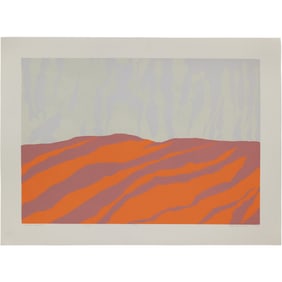 Robert Angeloch 1922-2011, Color Woodcut, "Above Ainort" [Scotland], Pencil Signed, Dated 1982