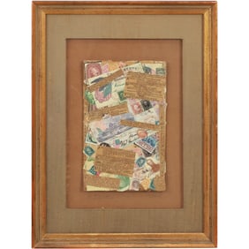 Kurt Schwitters (1887 - 1948) , Modernism Paper Collage on Paper Laid on Board, NYC Gallery Label