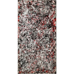 Kerry M Mueller Kamp, New York, Drip Art Oil on Canvas Painting Style of Jackson Pollack