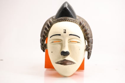 Punu Mask, South Gabon Mask, African Mask, African wooden traditional mask, Original Patina