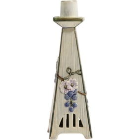 WELLER 'KLYRO' ART POTTERY CANDLE HOLDER 10 inches height x 3 in. wide