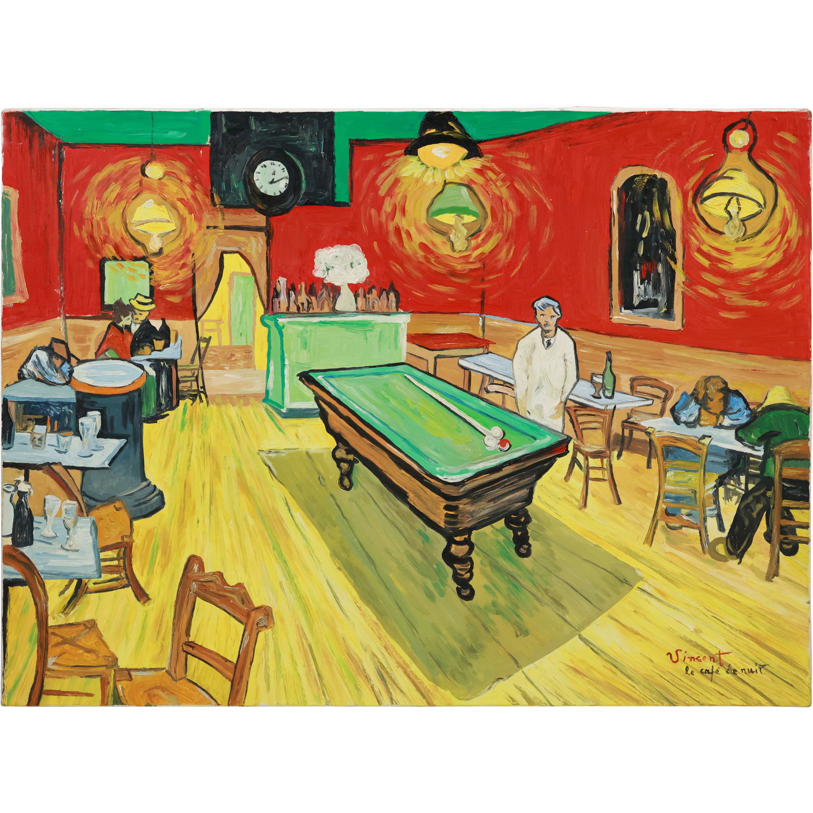 Le cafe de nuit (The Night Cafe) after Vincent van Gogh Giclee Art on Canvas (1 of 16)