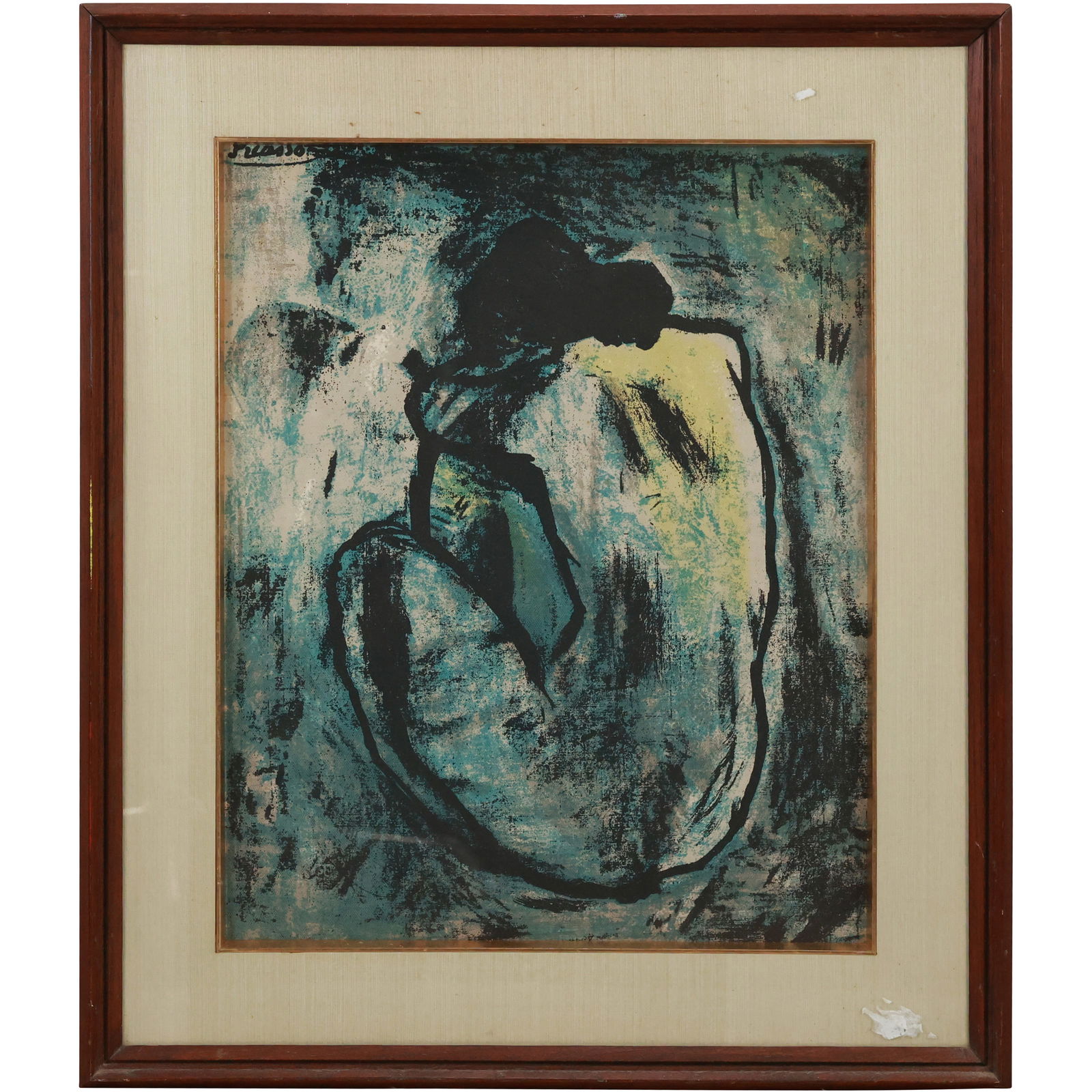 Pablo Picaaso Vintage Framed Color Lithograph "Blue Nude" Framed: Pablo Picaaso Vintage Framed Color Lithograph "Blue Nude" Framed. size: 17 x 20 outside of frame 23 x 27