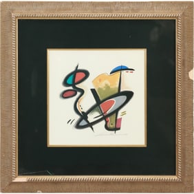 Modernist Abstract Framed Print "Cymbals" by Alfred Gockel