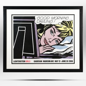 Roy Lichtenstein 2008 Exhibition Poster "Good Morning Darling", Framed