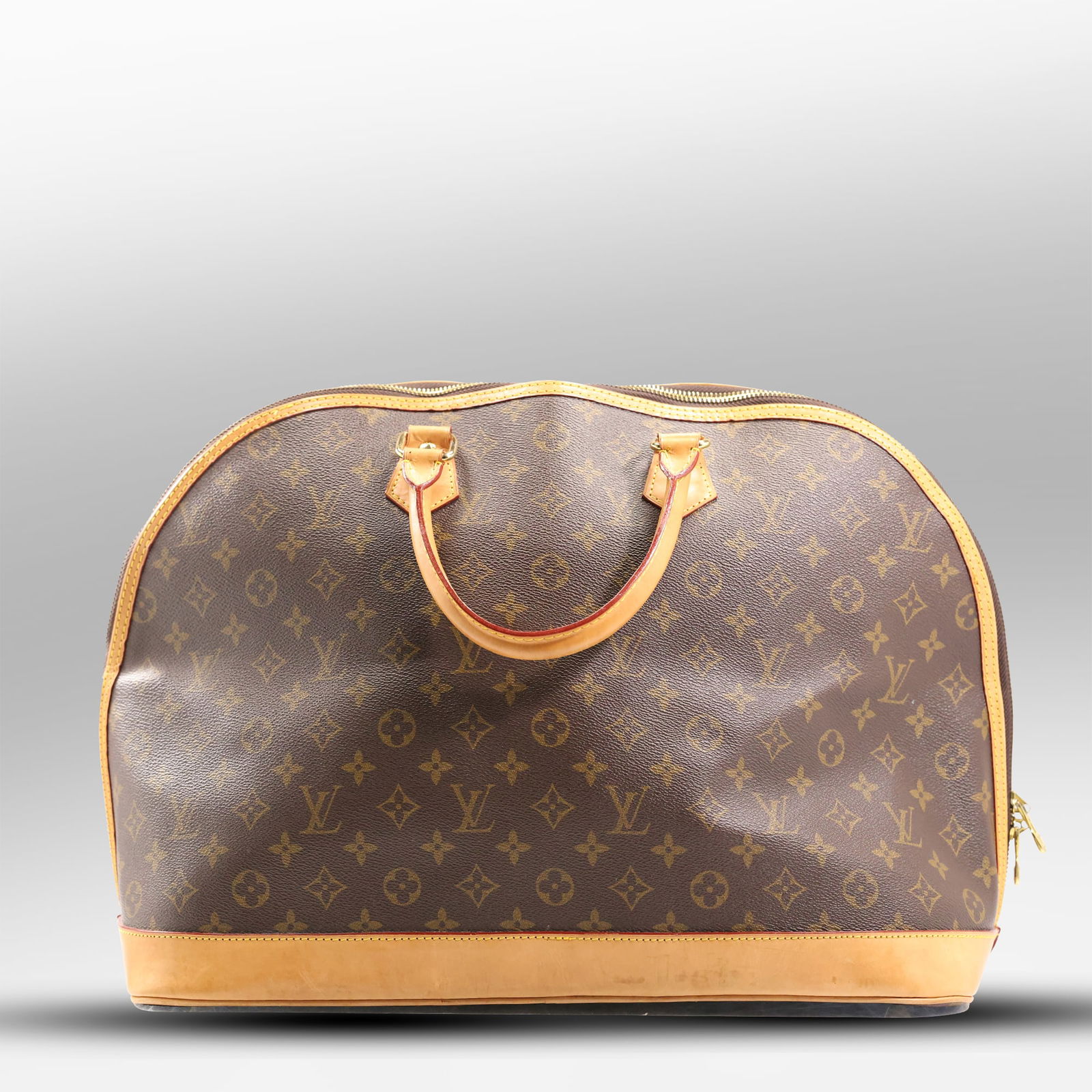 Louis Vuitton "Alma" Travel Bag in Classic LV Monogram Pattern - Clean, 13.5 in. x 15.5 in. (1 of 20)