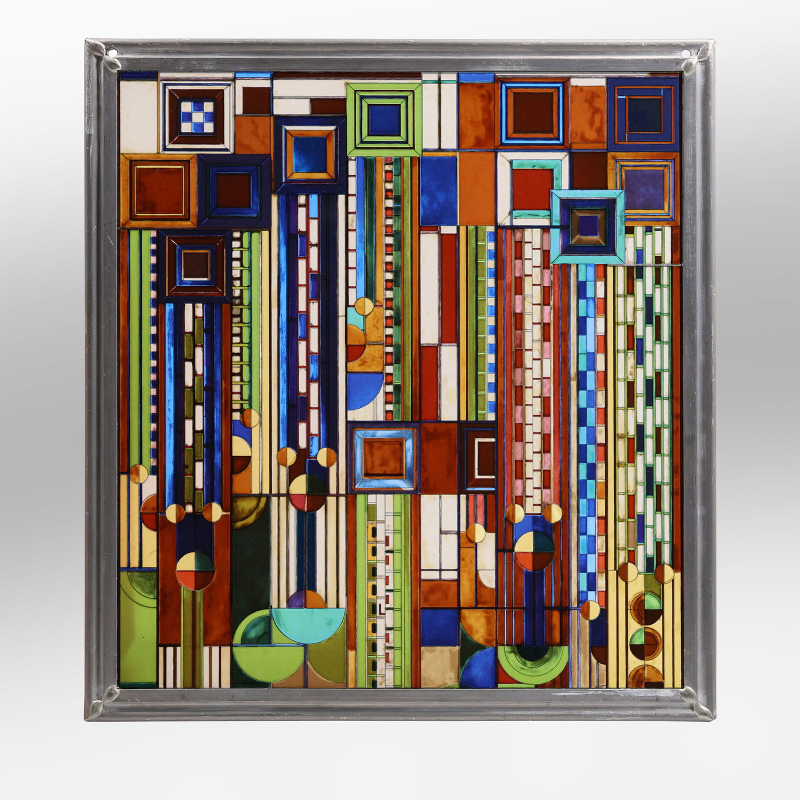 FRANK LLOYD WRIGHT Stain Glass Window 12 in. x 11 in., Frank Lloyd Wright Foundation (1 of 12)