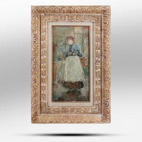Berthe Morisot (1841 - 1895) France, Oil on Canvas Painting Impresionism Woman Standing