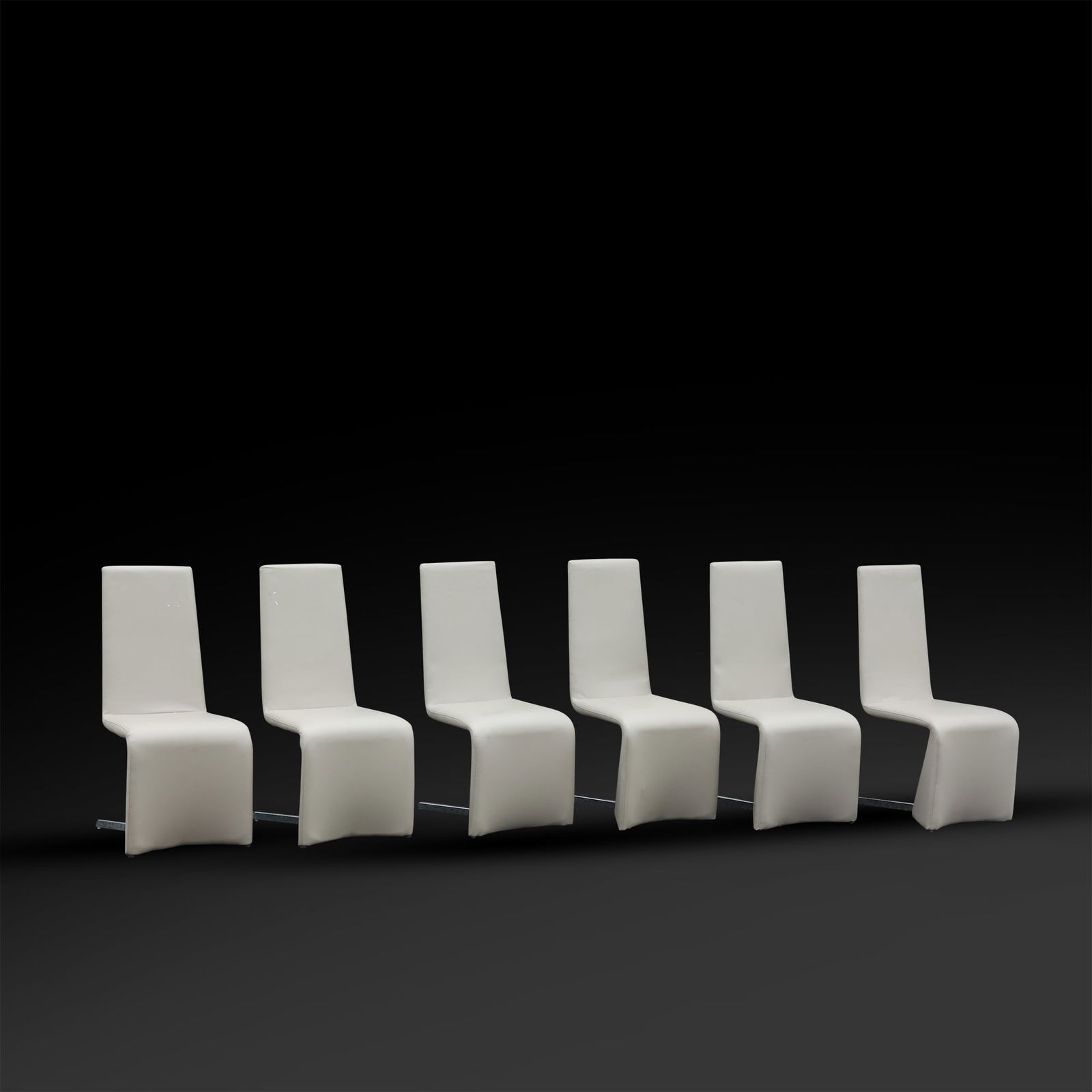 Set of 6 Bellini "Berice" Modern Design Dining Chairs with Sleek Stainless Steel Legs 38.5 in. h. (1 of 14)