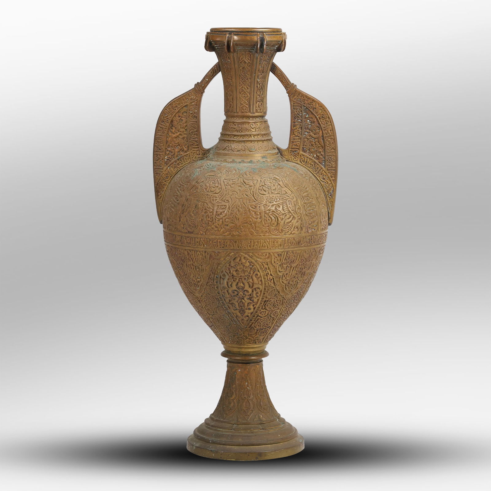 ALHAMBRA STYLE BRONZE VASE SPAIN, 19TH CENTURY, 21.5 in. height x 9.5 in. wide (1 of 19)