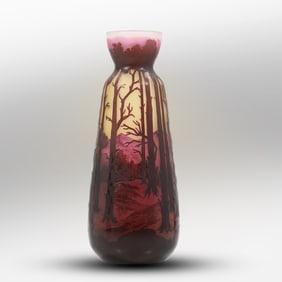 Galle Scenic Cameo Glass Vase