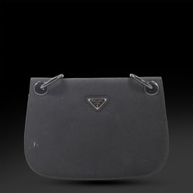 PRADA Shoulder Bag with Black Lucite Chain Link Strap 7 in. x 9.5 in.