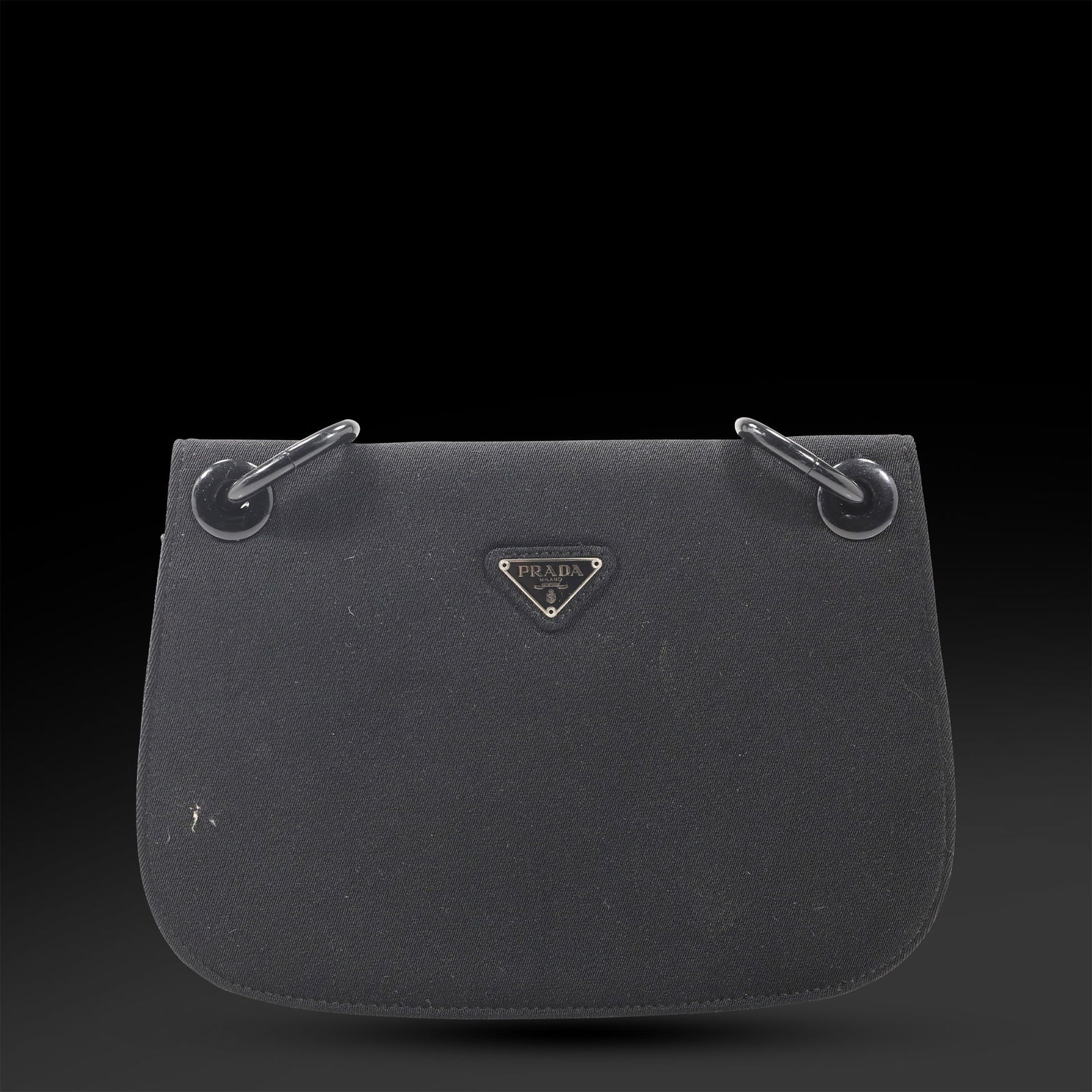 PRADA Shoulder Bag with Black Lucite Chain Link Strap 7 in. x 9.5 in. (1 of 11)